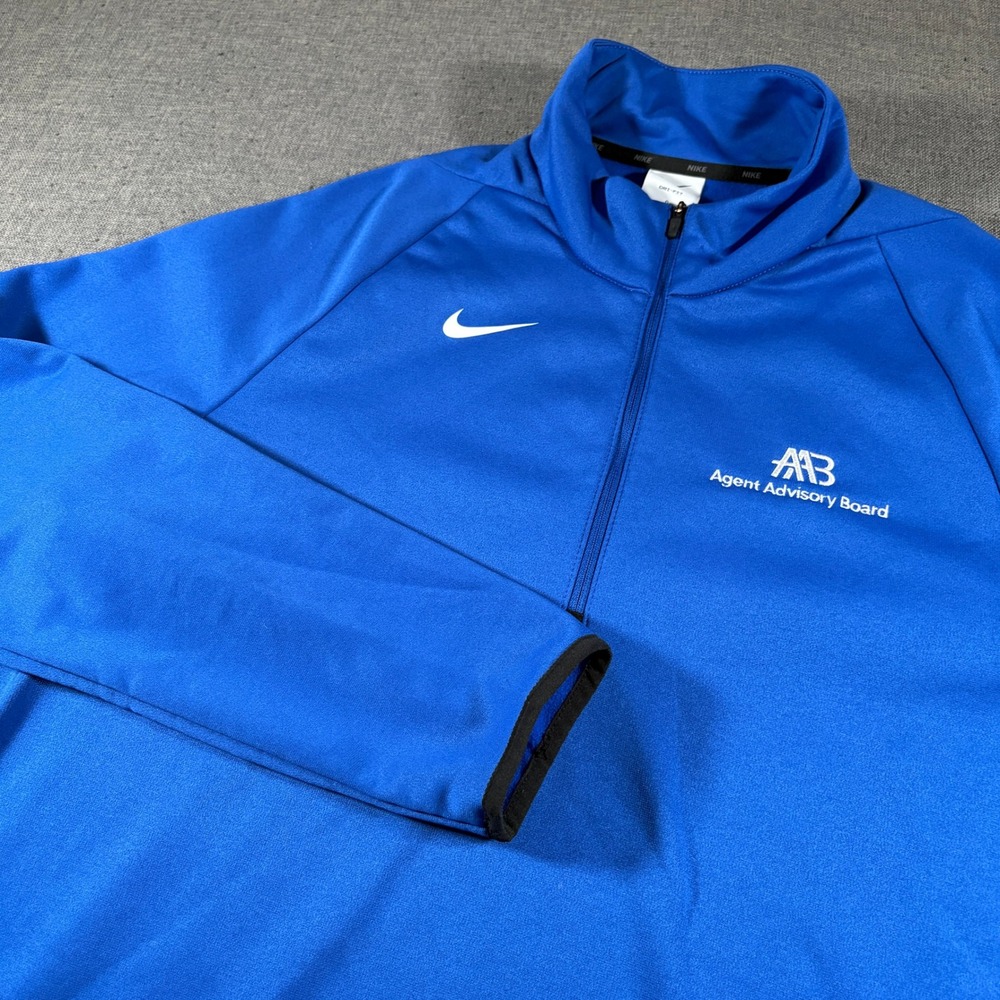 Nike Sportswear Club Fleece 1/4 Zip Pullover Mens Large‎ Blue Dri-FIT CN9492-493